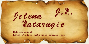 Jelena Matarugić vizit kartica